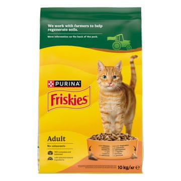 Friskies Adult suha hrana za mačke, piletina i povrće, 10 kg