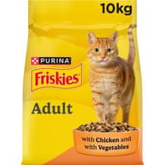 Friskies Adult suha hrana za mačke, piletina i povrće, 10 kg