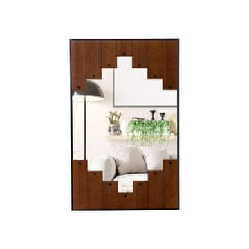 Northix Pravokutno ogledalo 95 x 60 cm s drvenim okvirom u seoskom stilu, rustikalno zidno ogledalo