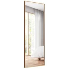 Northix 56 x 150 cm HD ogledalo u punoj veličini za vješanje ili naslon, zlatno, aluminijski okvir, staklo otporno na eksploziju