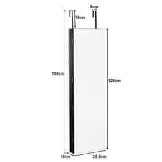Northix Ormarić za nakit s ogledalom i LED rasvjetom 120 x 35,5 x 10 cm crno/bijelo-crno