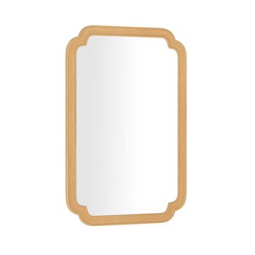 Northix Pravokutno zidno ogledalo s drvenim okvirom, 90 x 60 cm, srebrno ogledalo