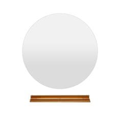 Northix Okruglo kupaonsko ogledalo Ø60 cm s LED osvjetljenjem, dodirnim prekidačem i memorijom