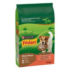 Friskies Mini Menu suha hrana za male pse, govedina, 4 x 1,5 kg