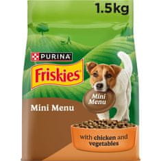 Friskies Mini Menu suha hrana za male pse, piletina i povrće, 4 x 1,5 kg