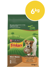 Friskies Mini Menu suha hrana za male pse, piletina i povrće, 4 x 1,5 kg
