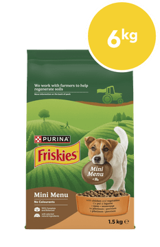 Friskies Mini Menu suha hrana za male pse, piletina i povrće, 4 x 1,5 kg