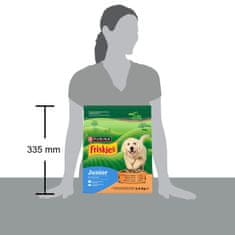Friskies Junior suha hrana za štence, piletina i povrće, 4 x 2,4 kg