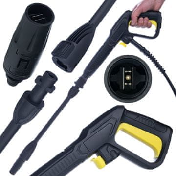 Rosfix Zamjenski Dio Za Visokotlačni Perač Kärcher K2–K7 – Pištolj S Cijevi Za Prskanje I Vario Mlaznicom | 150 BAR, 10 l/Min, Click Connect