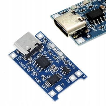 Rosfix Punjač Li-Ion USB-C – Sa Zaštitom Od Ispraznenja | 5V 1A, 4,2V Punjenje, Preciznost 1,5%, 28×17 MM