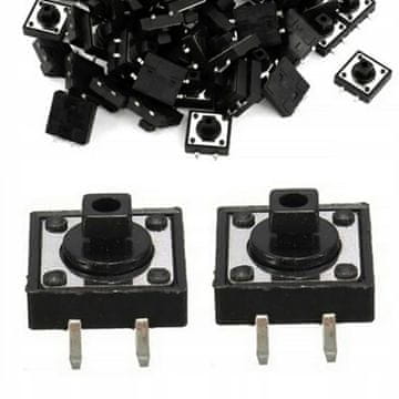 Rosfix 12X12 MM Tact Switch Taktni Prekidač – Visoka Preciznost, Dugotrajnost | H 7 MM, 2 Kom