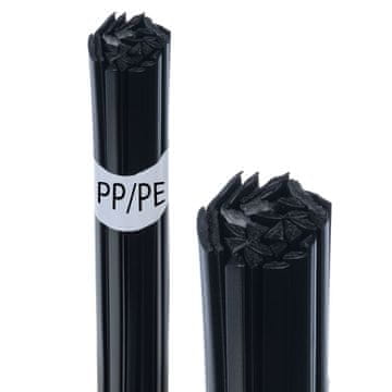 Rosfix Lemna Žica Za Varenje Plastike Pp/Pe – Crna, 50G | Dužina 42 CM, Miks Oblika 8 MM/3,5 MM, 250–310 °C