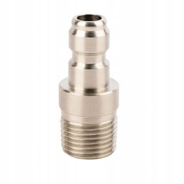 Rosfix Adapter 3/8" – Mlaznica Od Nehrđajućeg Čelika 304, Vanjski Navoj 3/8" m, Muški Brzi Spoj | Za Pjenaste Mlaznice I Pribor