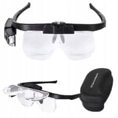 Rosfix Optiview 6In1 Naočale Povećalo S LED Rasvjetom | USB Punjenje, 1.5X–4.5X, 3 Zamjenjive Leće, Ergonomski Dizajn