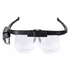 Rosfix Optiview 6In1 Naočale Povećalo S LED Rasvjetom | USB Punjenje, 1.5X–4.5X, 3 Zamjenjive Leće, Ergonomski Dizajn
