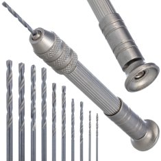 Rosfix Mini Ručna Bušilica – Nastavak Za Pjenu, 10 Bušilica 0,8-3 MM, Za Drvo I Plastiku | Precizna, Ergonomska, Izdržljiva
