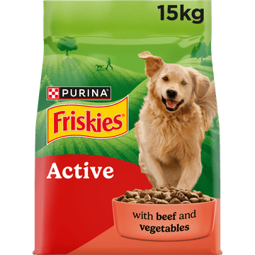 Friskies Active suha hrana za aktivne pse, govedina, 15kg