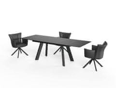 Fort LEDERSKA stolica (crna) (set 2 komada)