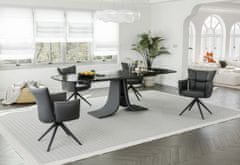 Fort LEDERSKA stolica (crna) (set 2 komada)