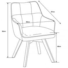 Fort Blagovaonska stolica NALVI (zelena) (set 2 komada)