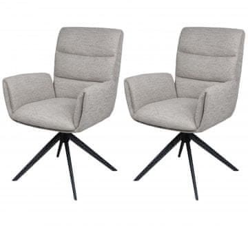 Fort Tapecirana blagovaonska stolica OSAKA (svijetlosiva) (set 2 komada)