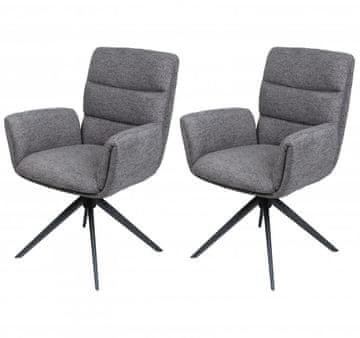 Fort Tapecirana blagovaonska stolica OSAKA (tamno siva) (set 2 komada)