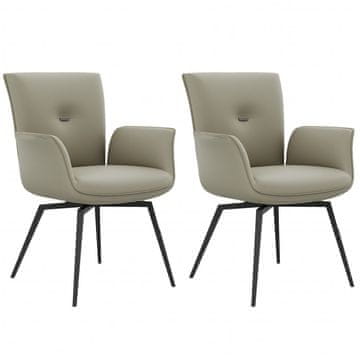 Fort Okretna blagovaonska stolica AMAMI (siva) (set 2 komada)