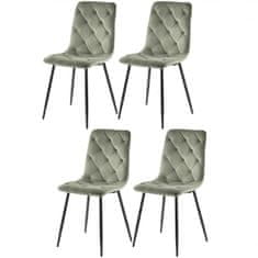 Fort Blagovaonska stolica JERRY (zelena) (set 4 komada)