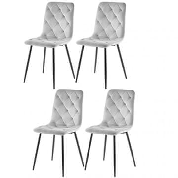 Fort Blagovaonska stolica JERRY (svijetlosiva) (set 4 komada)