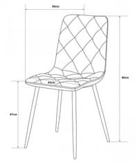 Fort Blagovaonska stolica JERRY (zelena) (set 4 komada)