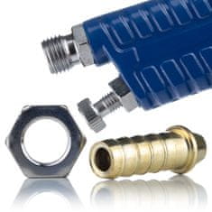 Rosfix Hvlp Pištolj Za Lakiranje – Srebrni, 4 Mlaznice 1,4/1,7/2,0/2,5 MM | 600 ML, 170–300 l/Min, 3–4 BAR, Mesing/Aluminij