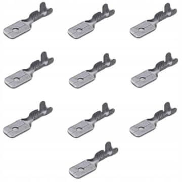Rosfix Set 10 Izoliranih Muških Konektora 6.3X0.8 MM – Sigurno Spajanje Žica | Izolacijski Materijal
