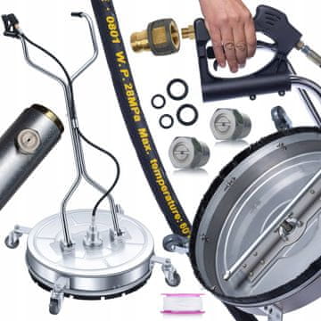 Rosfix Steelt-Racer 61 INOX Mlaznica – Rotirajuća Četka 24" | Zamjenski Dio Za Visokotlačni Perač Kärcher HD HDS Easy!Lock, INOX