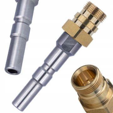 Rosfix Adapter Kew D12 Spojnica – Zamjenski Dio Za Visokotlačni Perač Kranzle K2160 K2175 K2195 | M22 Easy!Lock Kärcher HD HDS, Čelik Mesing