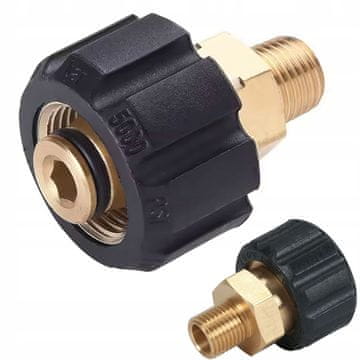 Rosfix Adapter Redukcija M22-14 MM Na 1/4 Vanjski Navoj – Mesingano Kućište, O-Ring | Zamjenski Dio Za Visokotlačni Perač Kärcher HD HDS