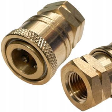 Rosfix Utičnica Brzog Spojnika 3/8" – Unutarnji Navoj 3/8" | Mesing, 220 BAR, 40 l/Min, Za Visokotlačne Perilice