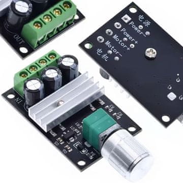 Rosfix Pwm-3A Regulator Brzine Motora Dc – Potenciometarska Regulacija 6–28V, 3A | 50×32×55 MM, LED Indikator