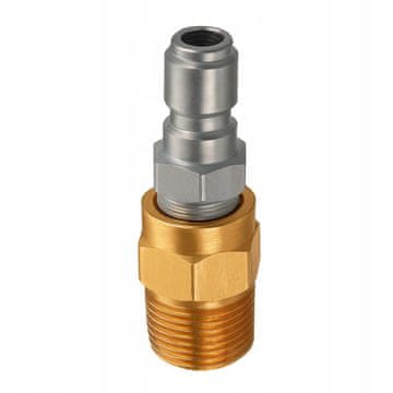 OEM M22M–3/8 Brzi Spojni Utikač – Vanjski Navoj M22, 3/8”, Pocinkano Čelik | Za Airless Uređaje Za Prskanje, Pištolje, Cijevi Za Prskanje