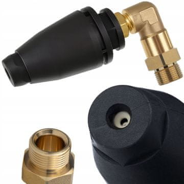 OEM Anglejet 90° Mlaznica Rotacijska Turbo – M22X1,5 Vanjski Navoj 14 MM | Za Tvrde Površine, Visoki Tlak