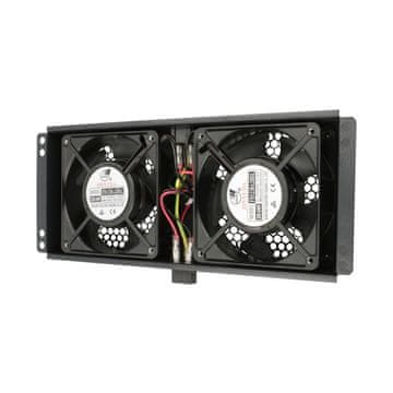 Extē Extralink Ventilacijska jedinica s 2 ventilatora i kabelom za termostat, crna
