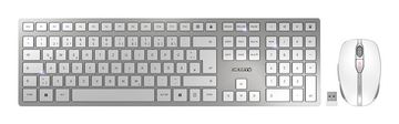 slomart CHERRY DW 9100 SLIM bežična tipkovnica i miš QWERTZ njemački srebrna