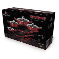 Berlingerhaus Set posuđa BH-1632 15 ks Black Burgundy Metallic Line