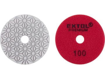 Extol Premium Polirajući kotač 8803092 diamond polishing disc for tiles, O100mm, P100, Velcro