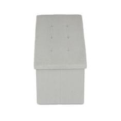 Autronic Tabure Stool with storage, cream corduroy fabric (TAB-472 CRM6)