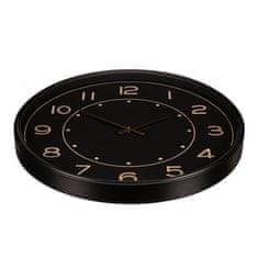 Autronic Zidni sat Wall clock - diameter 60 cm, metal, black with gold numbers (HW4002)
