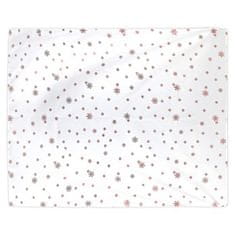 Autronic Stolnjak Tablecloth with Christmas motif, red stars on a white background, 130x160 cm, 100% (UBR061)