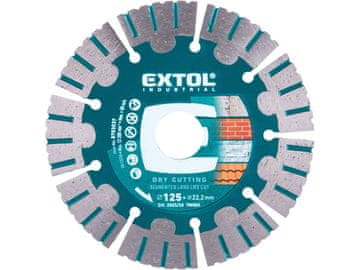 Extol Industrial Dijamantna rezna ploča 8703037 diamond segment cutting disc Long Life Cut, dry cutting, O 125x22.2x1.9mm