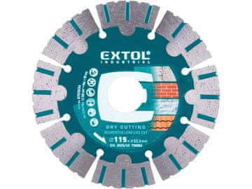 Extol Industrial Dijamantna rezna ploča 8703036 diamond segment cutting disc Long Life Cut, dry cutting, O 115x22.2x1.8mm