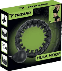Trizand Hula hoop obruč s utezima i masažnim čepićima, crni