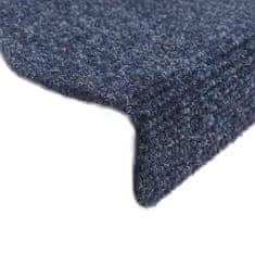 Vidaxl Samoljepljive prostirke za stepenice 15 kom 65x21x4 cm Plave polukružne velike